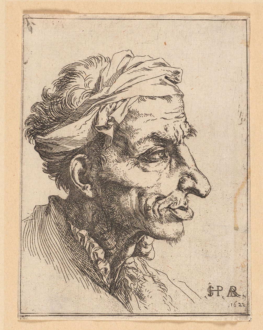 Small Grotesque Head by Jusepe de Ribera