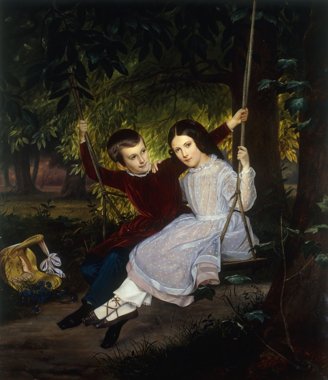 Alexander and Fanny on a Swing, 1847 by Just Jean Christian Holm