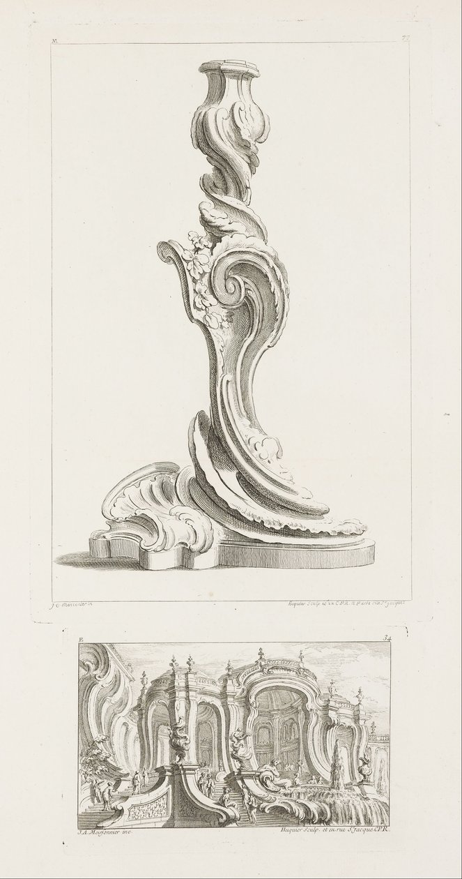 Chandelier, 5th Plate by Juste Aurèle Meissonnier