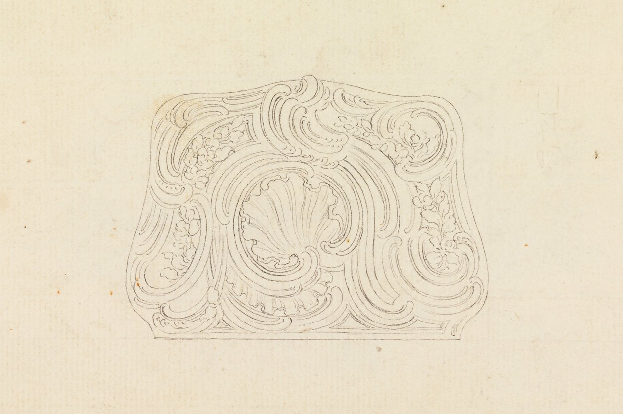 Design for a Snuff Box Cover (recto); Trophy of Hunting (verso) by Juste Aurèle Meissonnier
