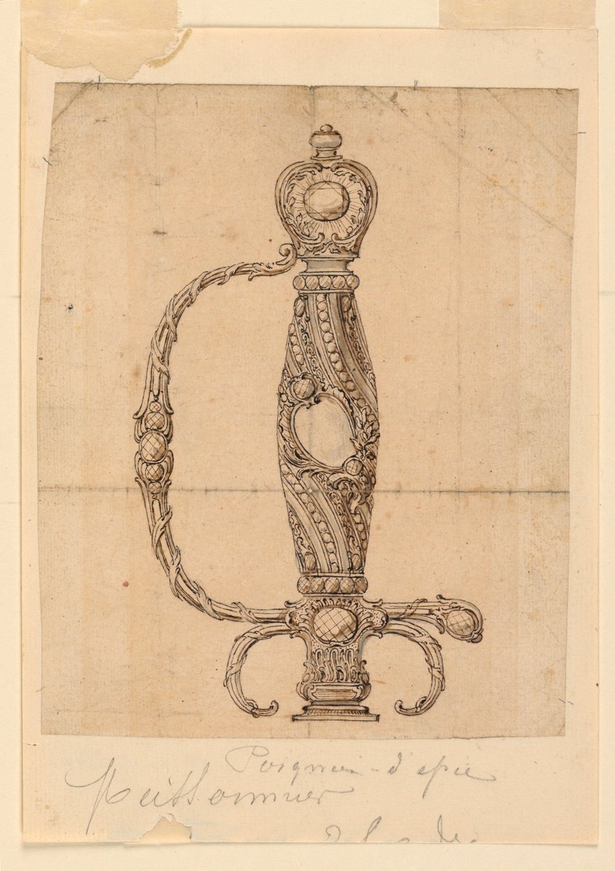 Design for a Sword Hilt by Juste Aurèle Meissonnier