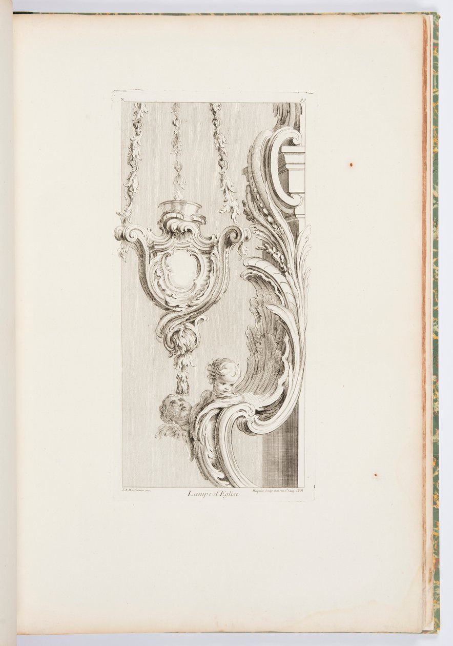 Church Lamp, plate 83, from Works by Juste-Aurèle Meissonnier by Juste Aurèle Meissonnier