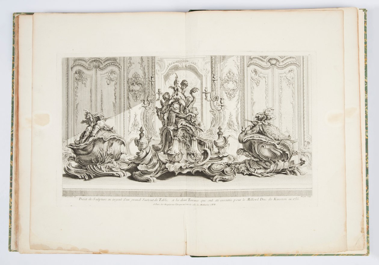 Design for Centerpiece and Two Tureens for the Duke of Kingston in 1735, Plate 115 in 