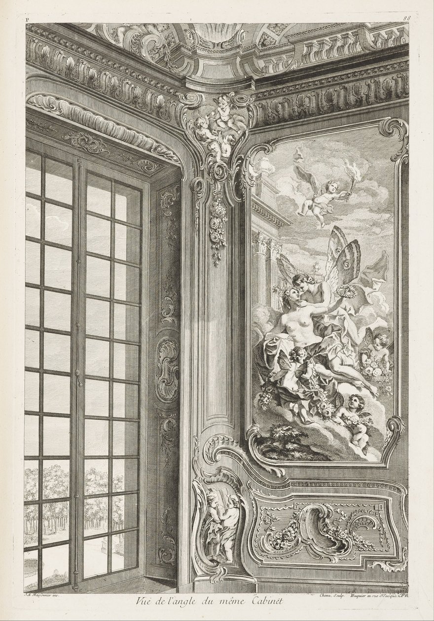 View of the Corner of the Same Cabinet, 2nd Plate by Juste Aurèle Meissonnier