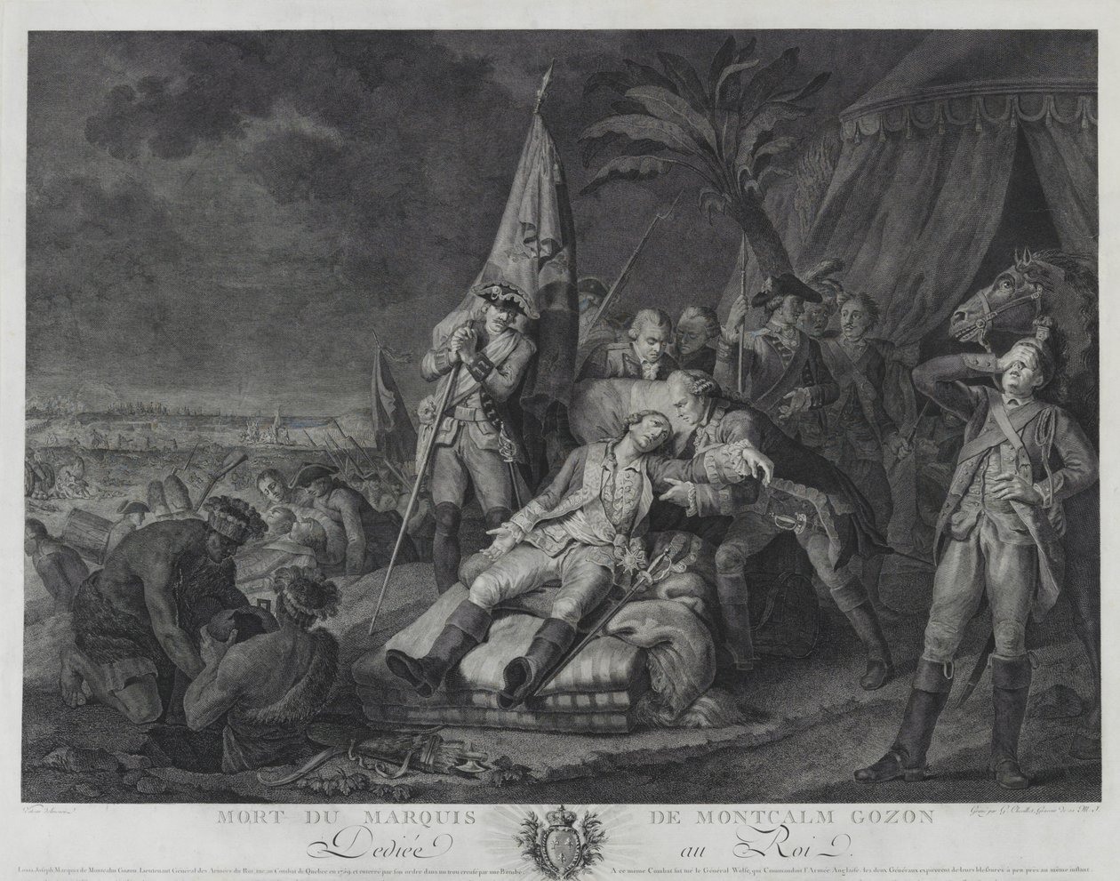 Death of Marquis de Montcalm Gozon by Juste Chevillet