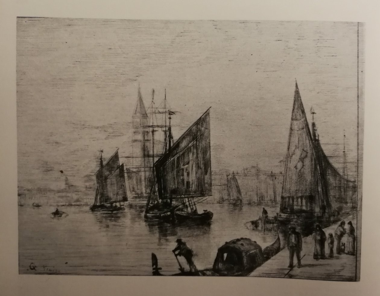 View of Venice, Etching by Justin J. Gabriel