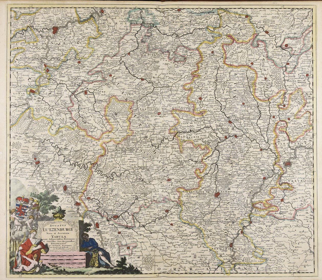 Duchy of Luxembourg New and Accurate Map by Justus Danckerts