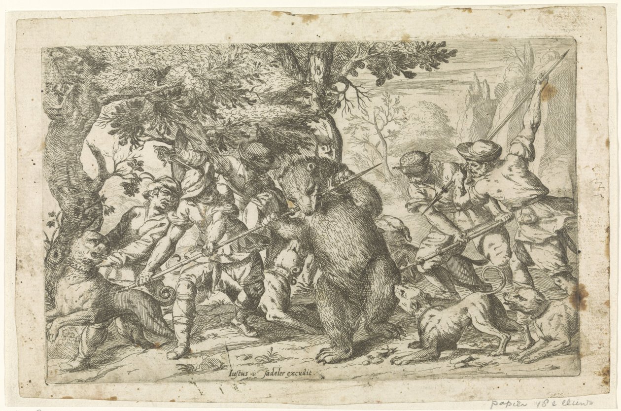 Bear Hunt by Justus Sadeler (possibly)