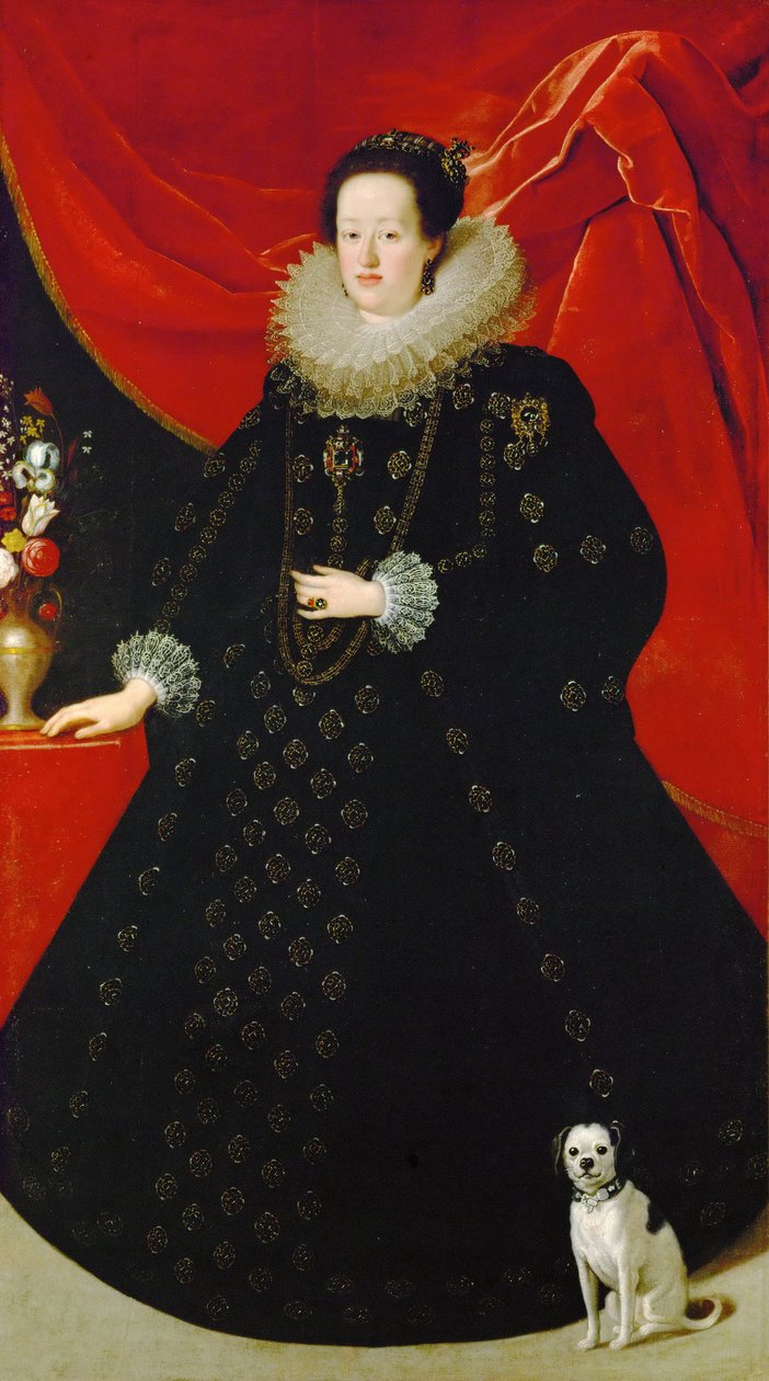 Portrait of Eleonora Gonzaga in Black Dress by Justus Sustermans