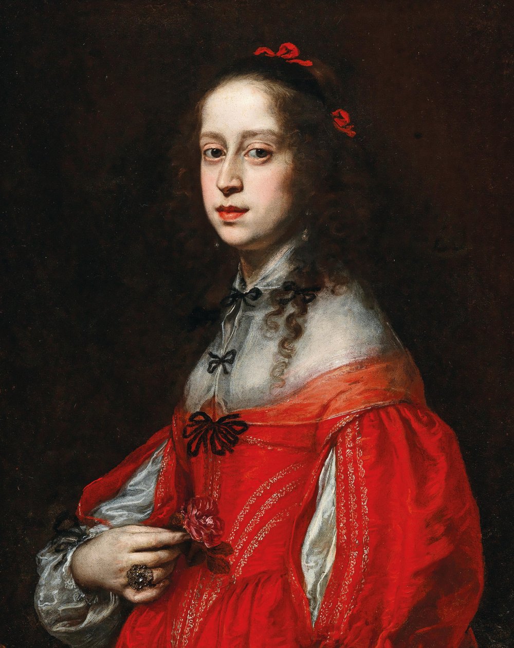 Portrait of Maria Leopoldine of Austria-Tyrol, Empress of the Holy Roman Empire by Justus Sustermans