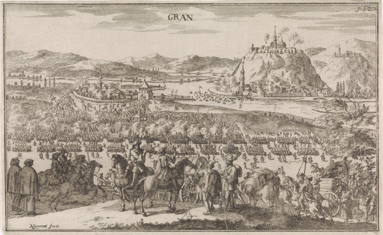 Battle of Párkány in 1683 by Justus van den Nijpoort
