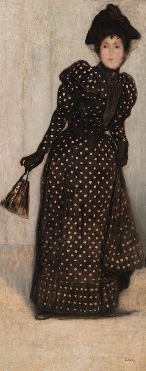 Woman in a White Polka Dot Dress, 1889 by József Rippl Rónai
