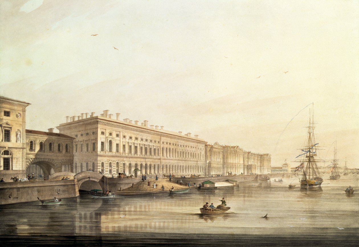View of Palace Embankment by K. and Shiflard, S. Sabat