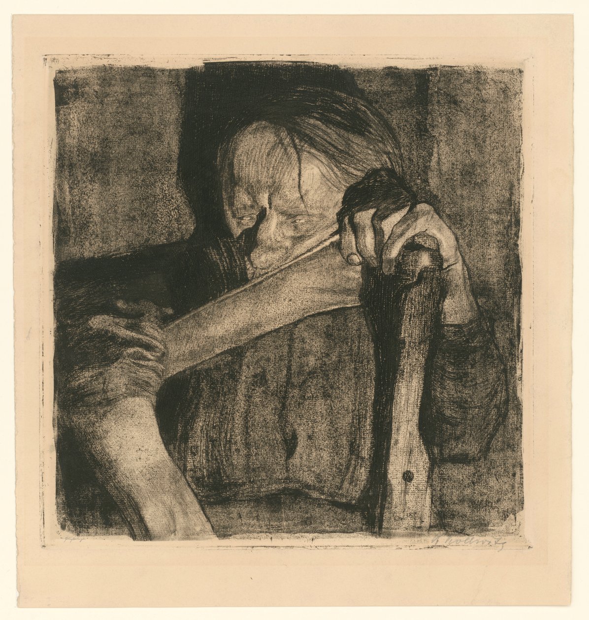 While Sharpening (Sheet 3 from "Peasants