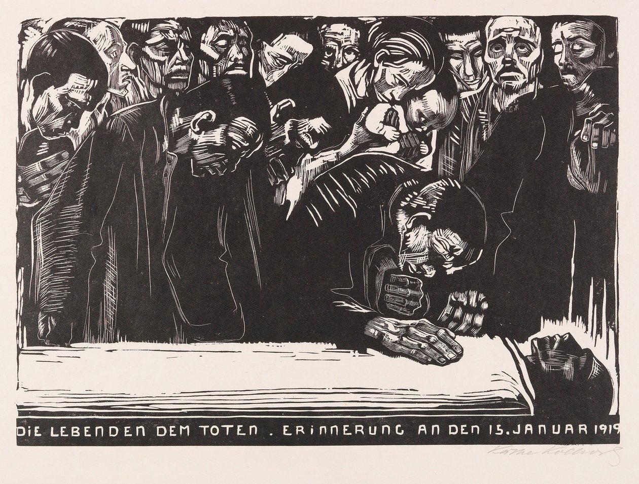Commemorative sheet for Karl Liebknecht by Käthe Kollwitz