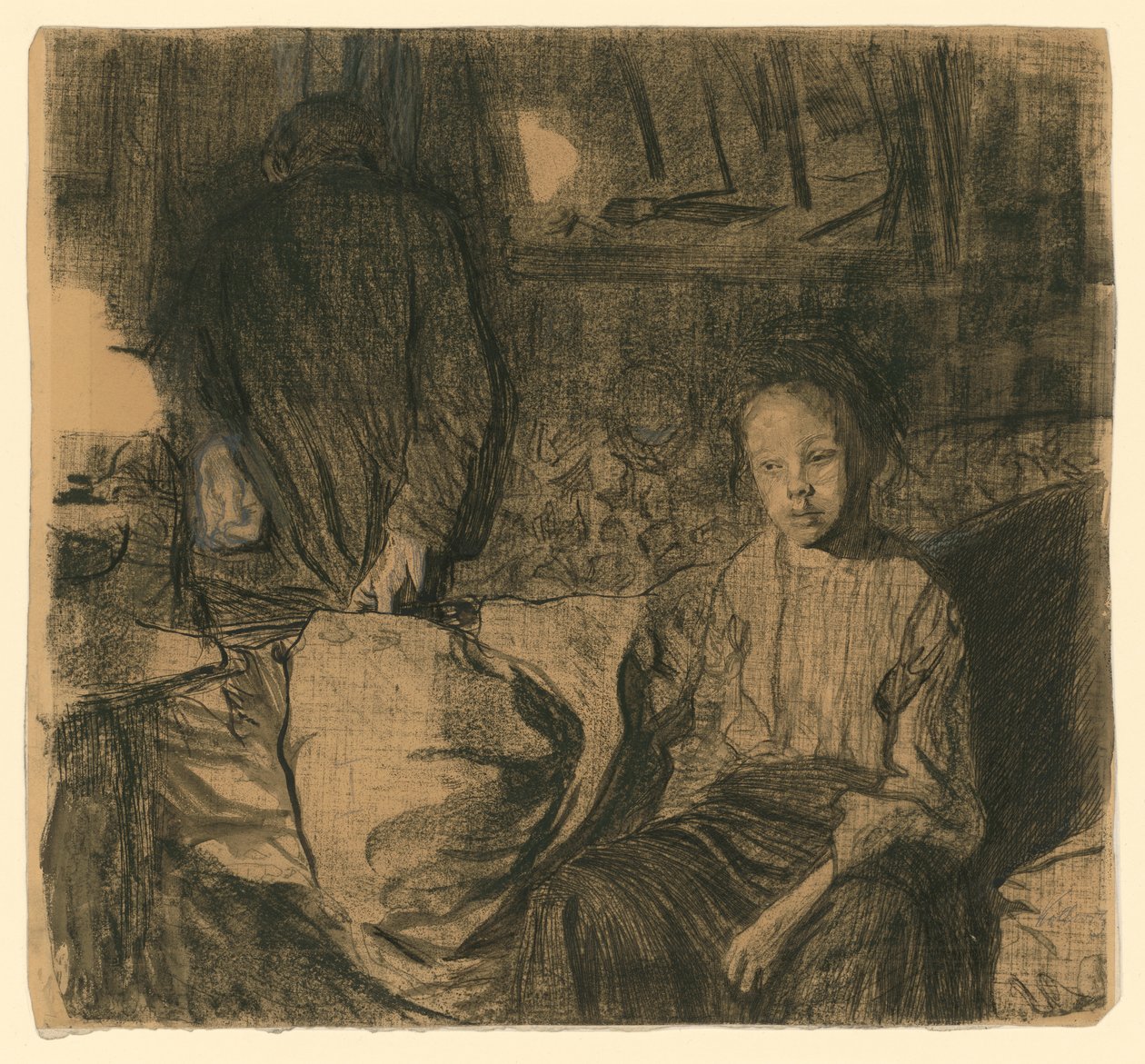 Young Couple (1st State) by Käthe Kollwitz