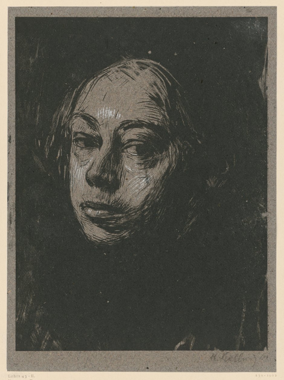 Self-Portrait Facing Left (2nd State) by Käthe Kollwitz