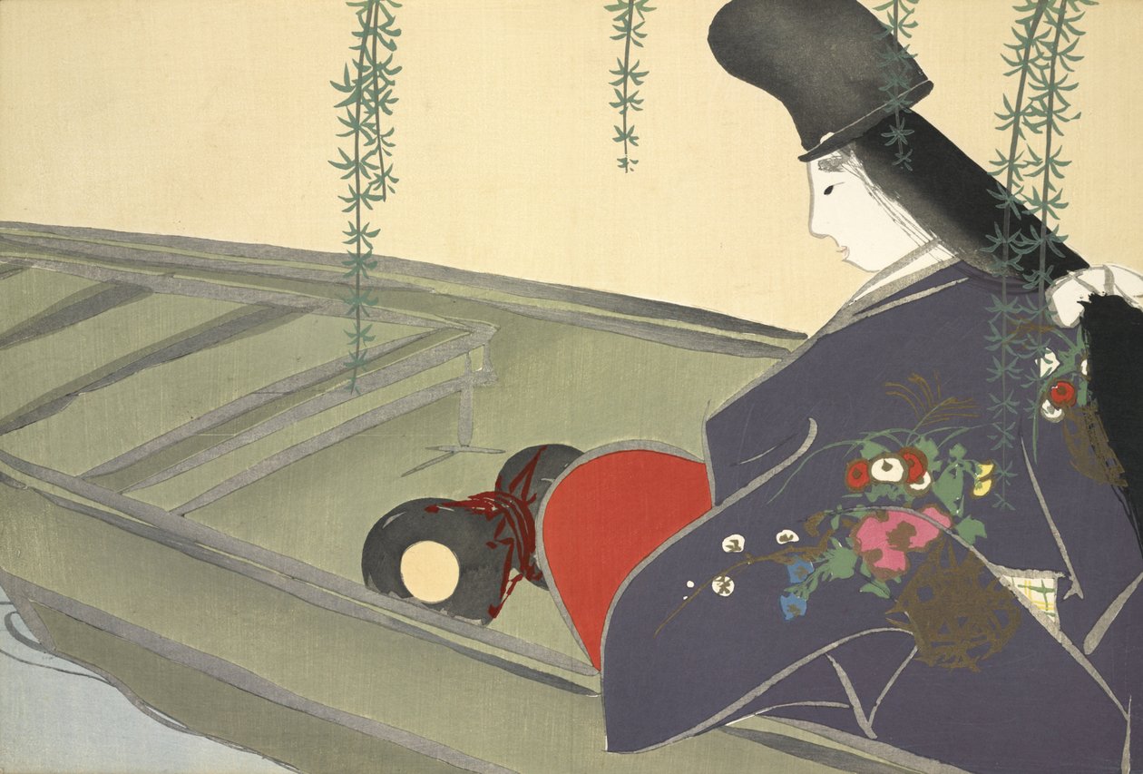 Asazuma-bune, from Momoyo-gusa by Kamisaka Sekka