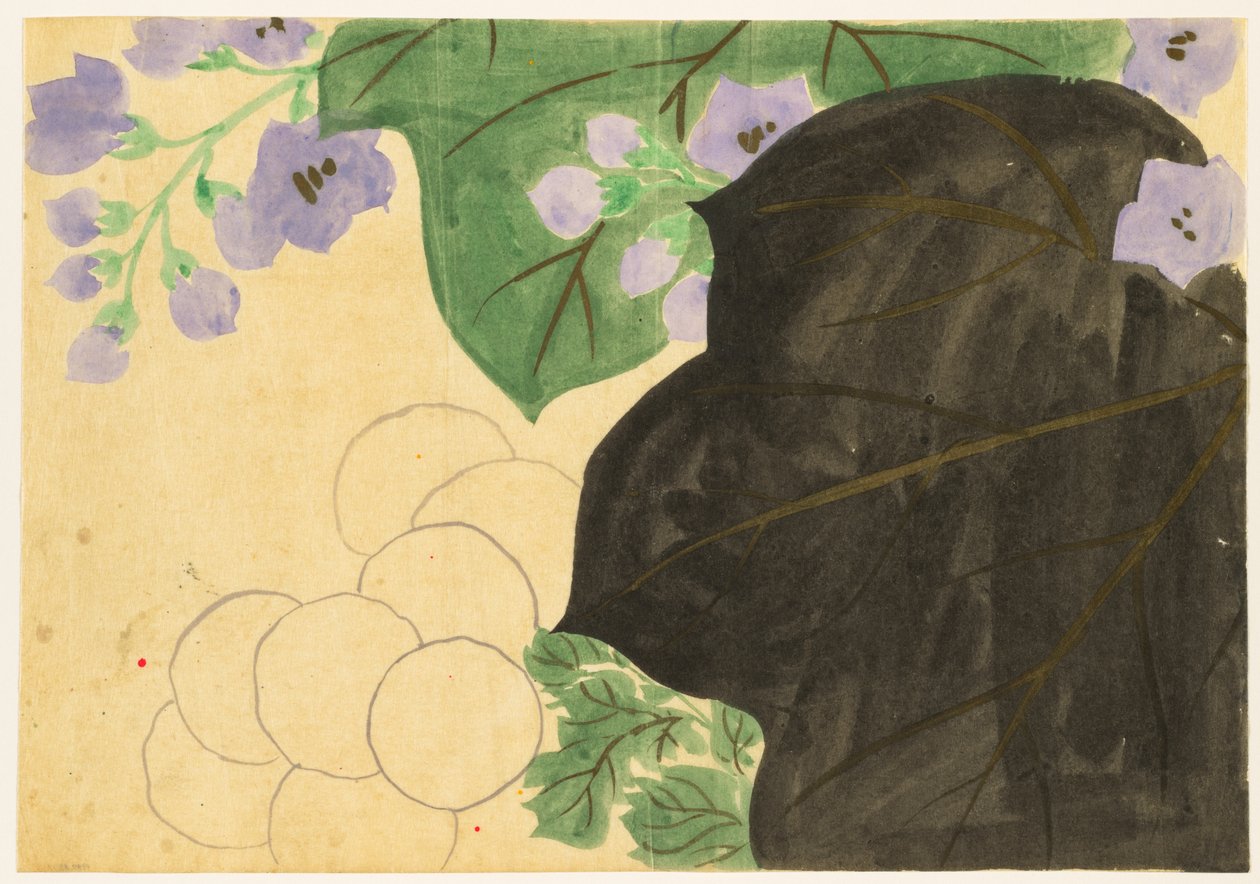 Flowers of a Hundred Worlds: Chrysanthemum and Paulownia by Kamisaka Sekka