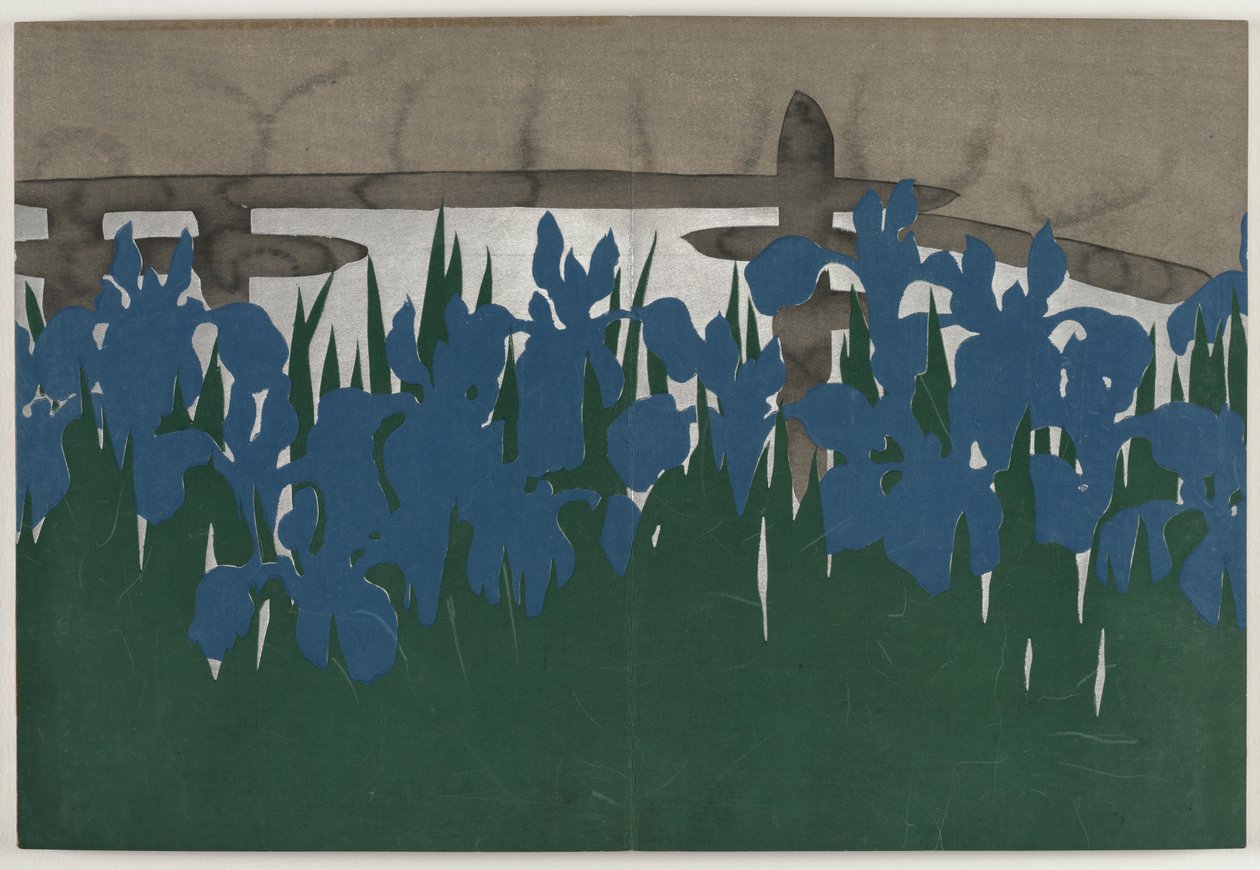 Flowers of a Hundred Worlds (Momoyogusa): Eight Bridges by Kamisaka Sekka