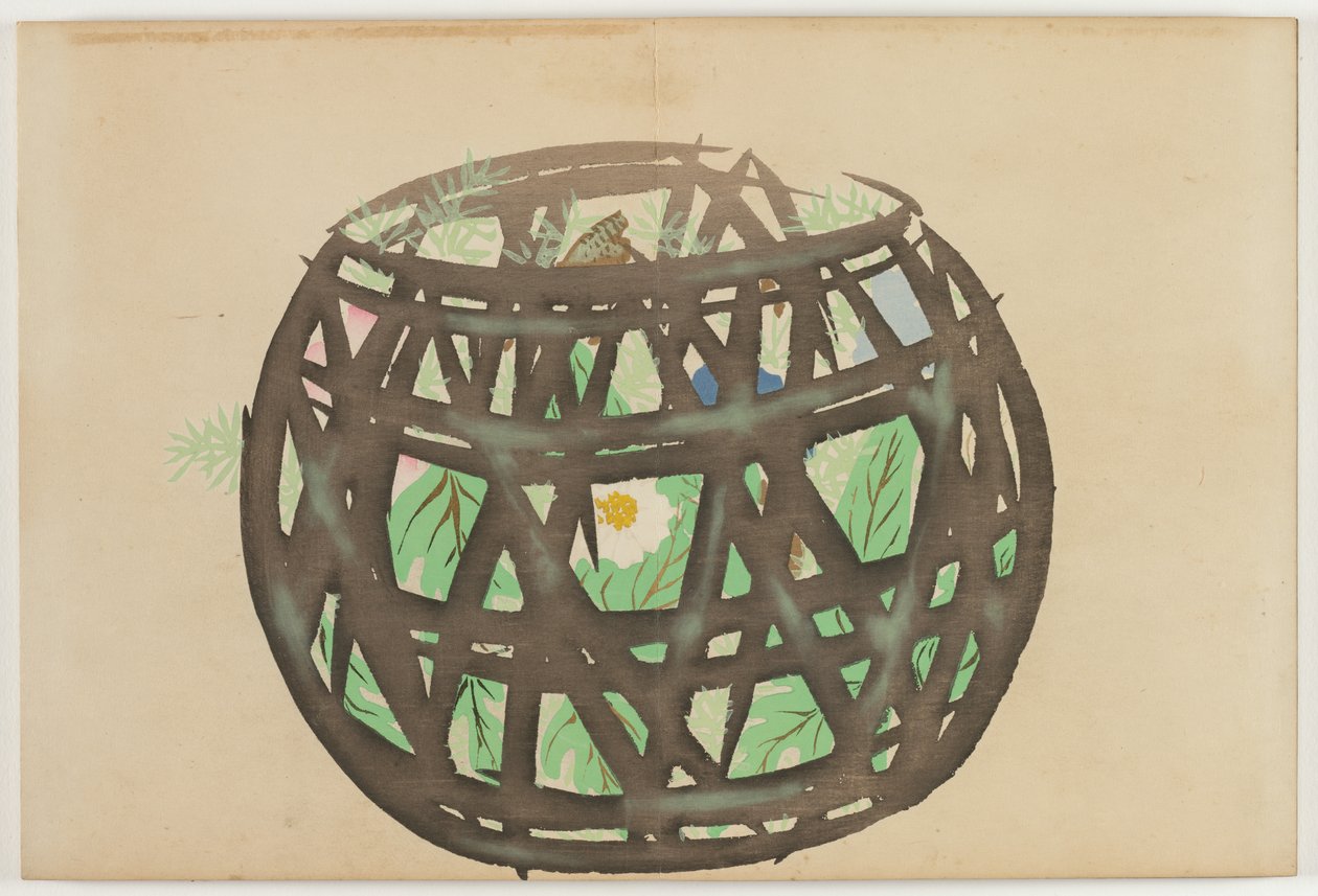 Flowers of a Hundred Worlds: Flower Basket by Kamisaka Sekka