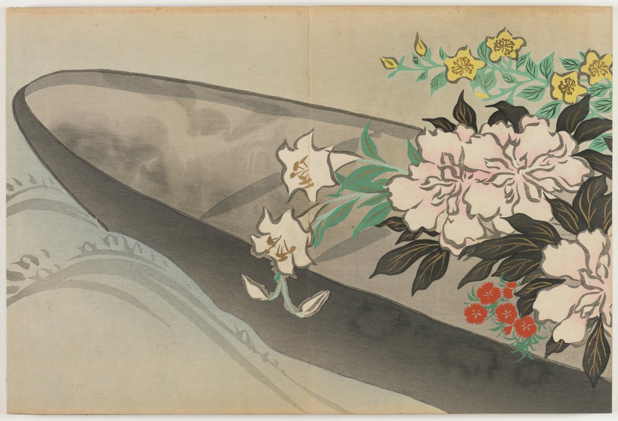 Flowers of a Hundred Worlds: Flower Boat by Kamisaka Sekka
