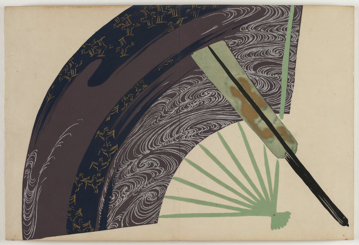 Flowers of a Hundred Worlds (Momoyogusa): Folding Fans by Kamisaka Sekka