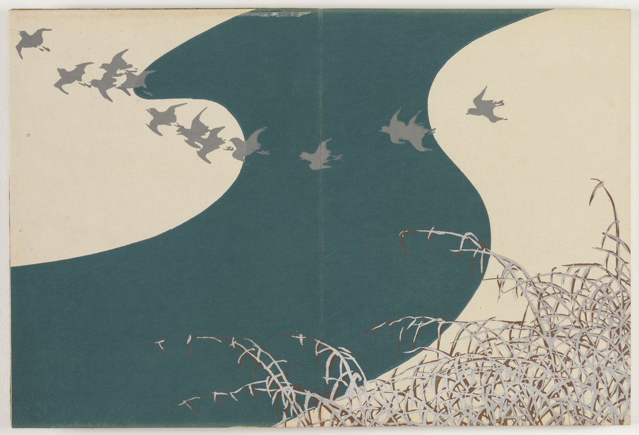 Flowers of a Hundred Worlds: River in Winter by Kamisaka Sekka