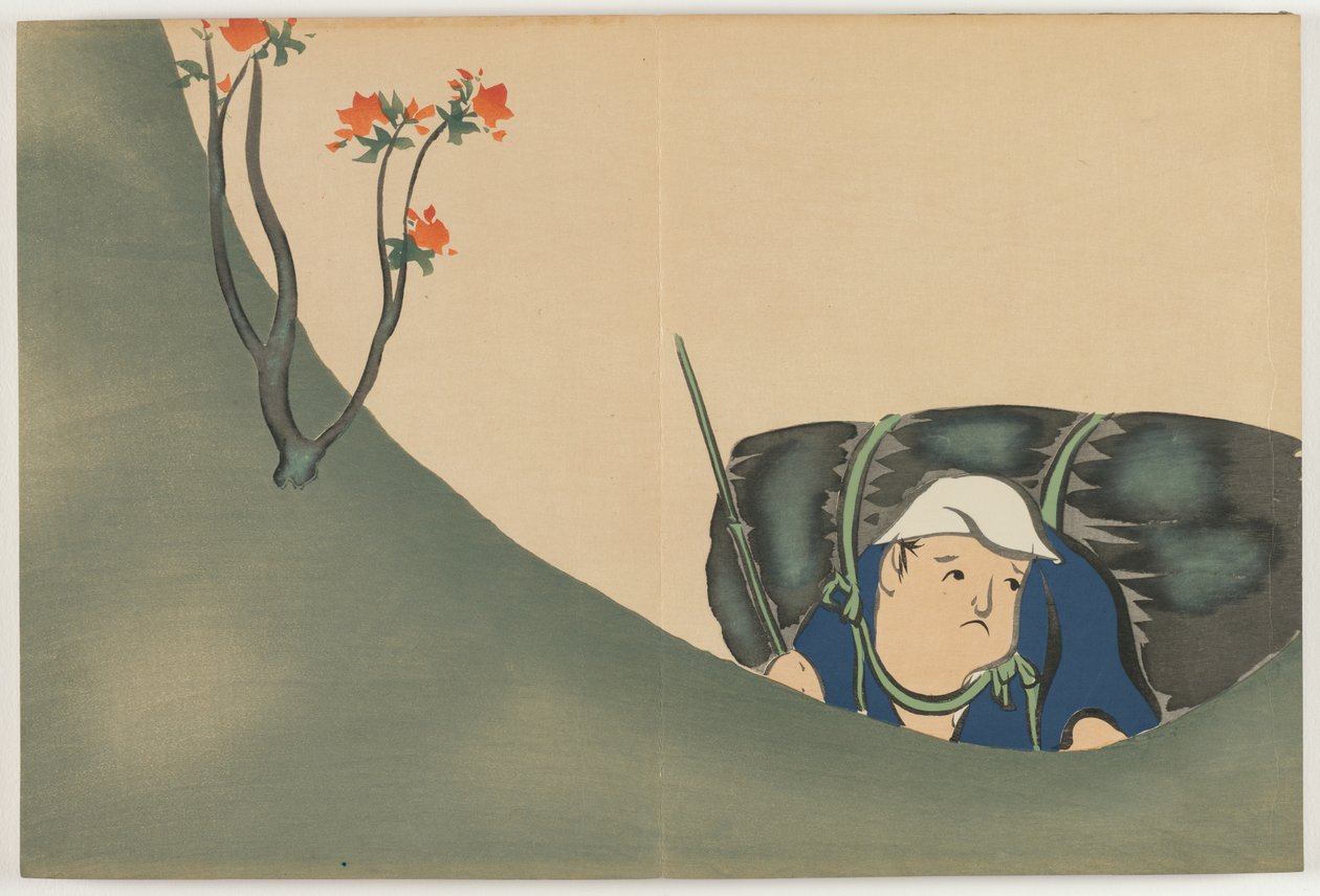 Flowers of a Hundred Worlds (Momoyogusa): Woodcutter by Kamisaka Sekka