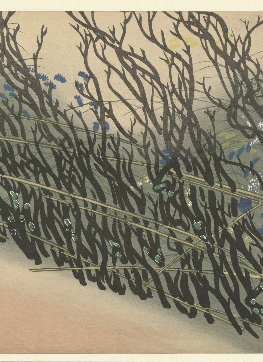 Hedge with Autumn Flowers by Kamisaka Sekka