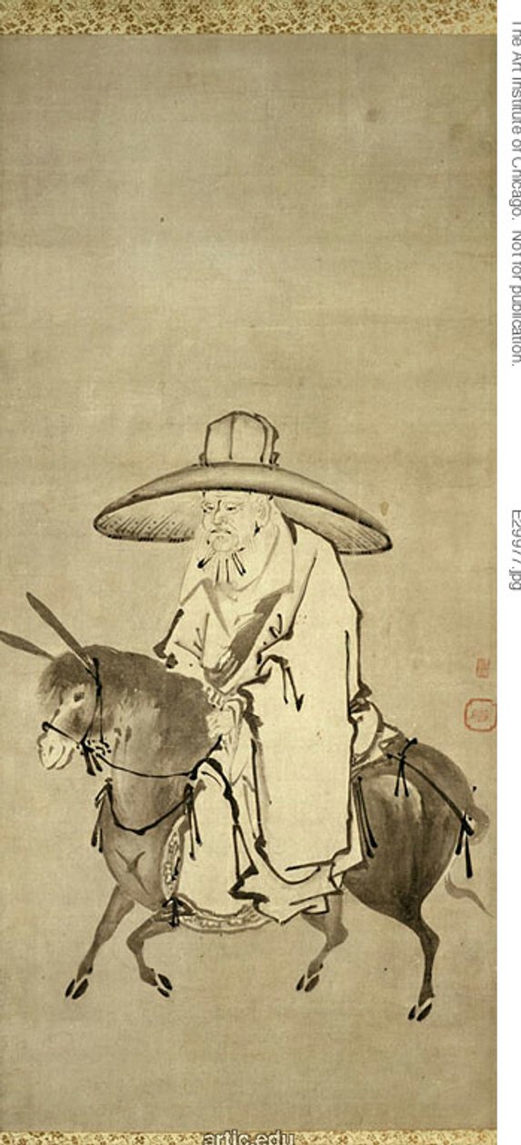 The Poet Du Fu Riding a Donkey by Kanô Shigenobu