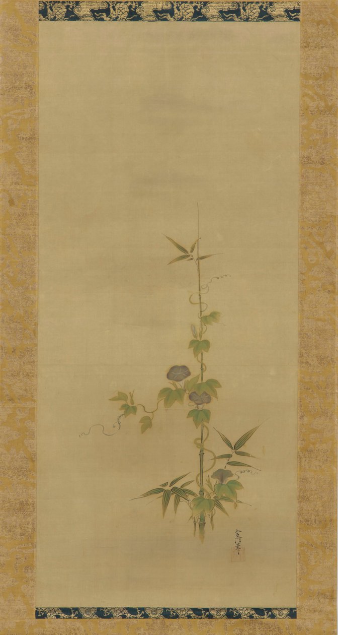 Morning Glory and Bamboo by Kanô Yôboku Tsunenobu