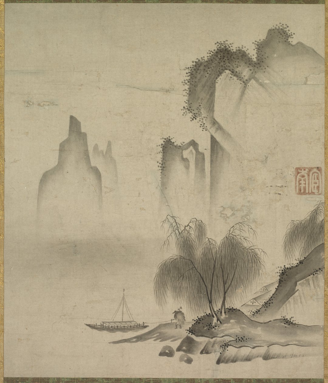Figure Mooring a Boat by Kannan