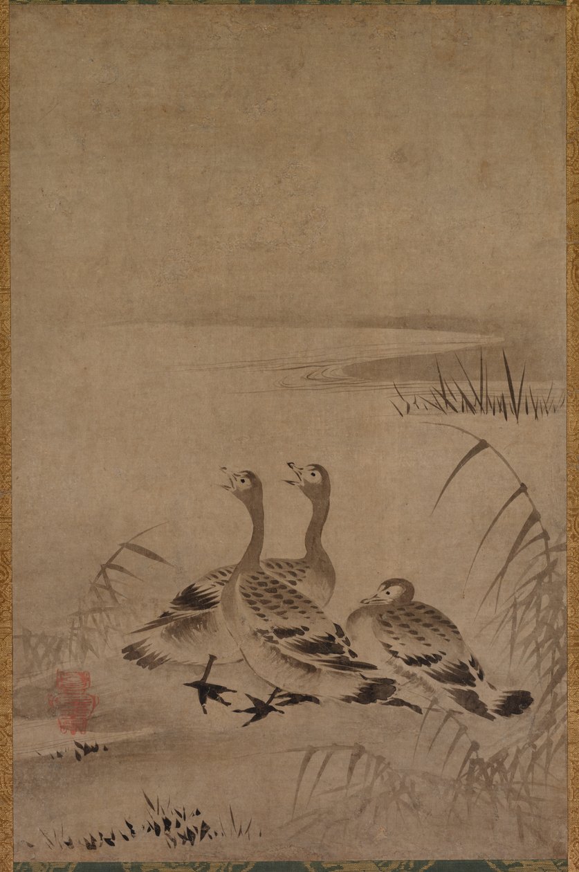 Wild Geese by Kano Chokichi
