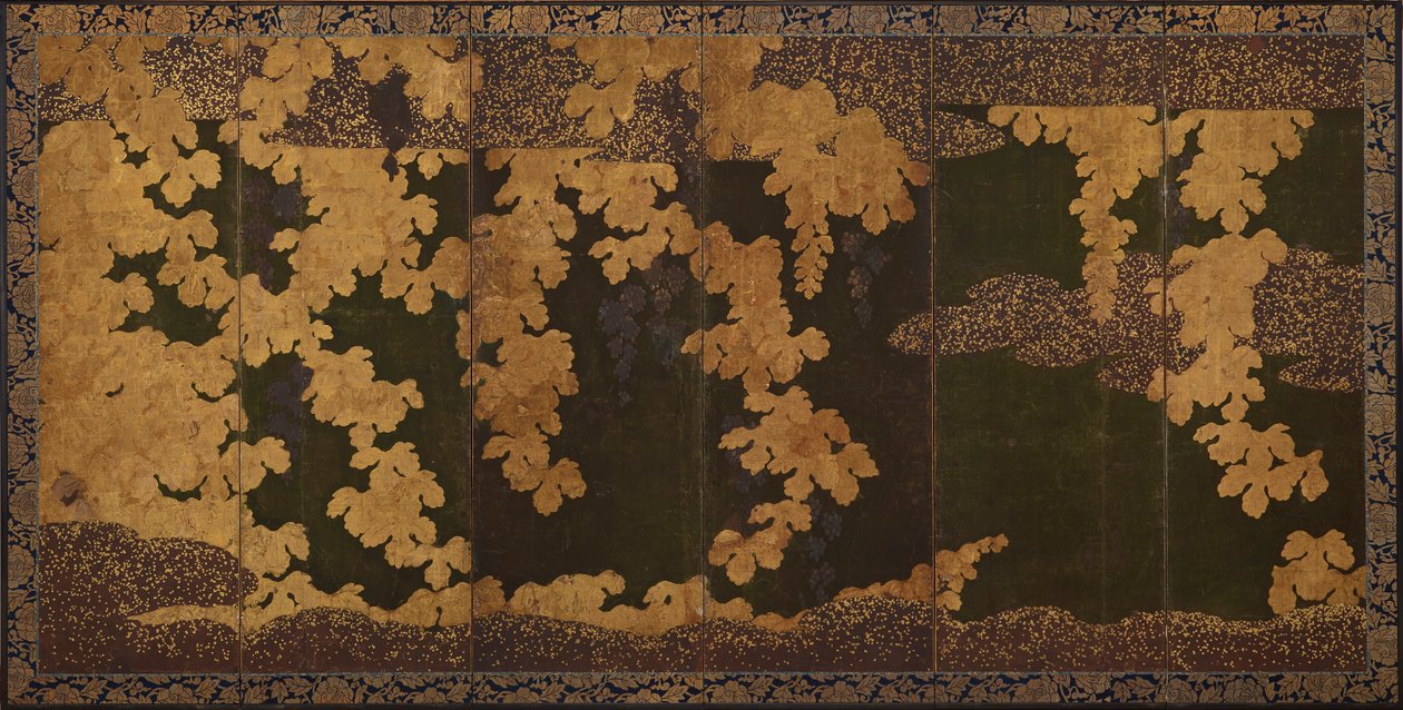 Grape vines, Momoyama period, 1568-1615 by Kano Eitoku