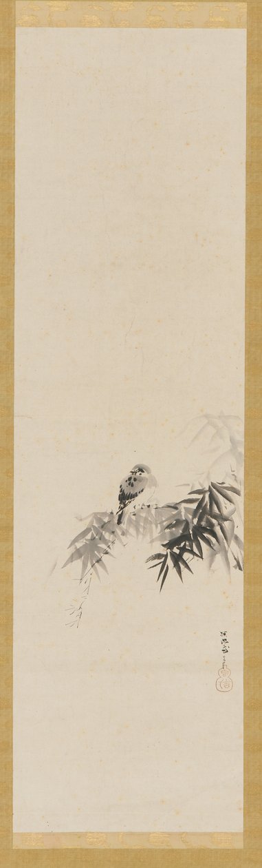 Bird on a Bamboo Branch by Kanō Tan’yū