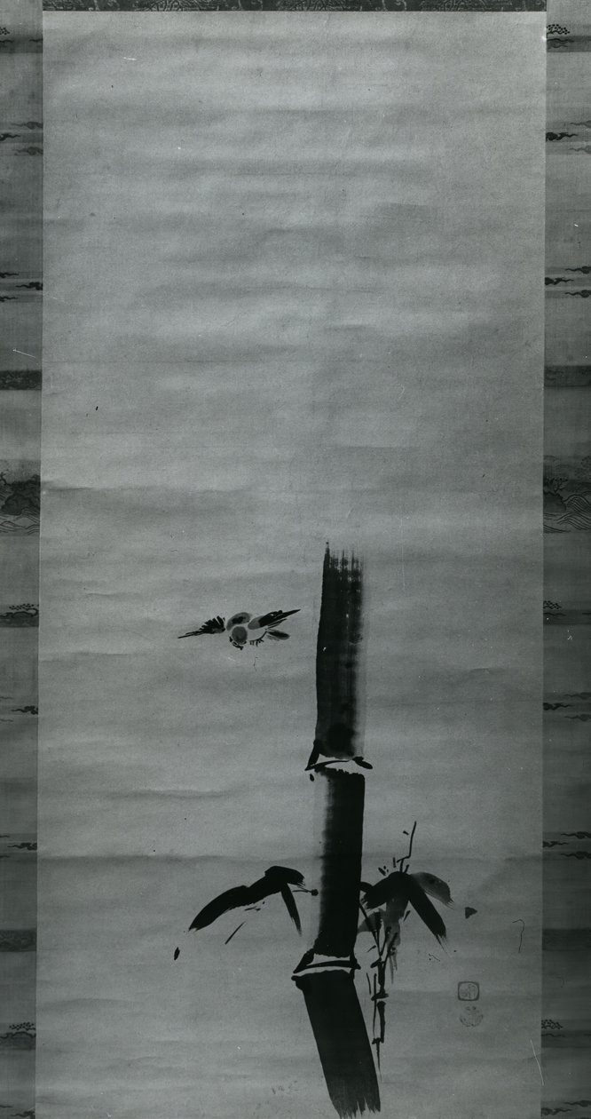 Sparrow and Bamboo, 17th century by Kanō Tan’yū