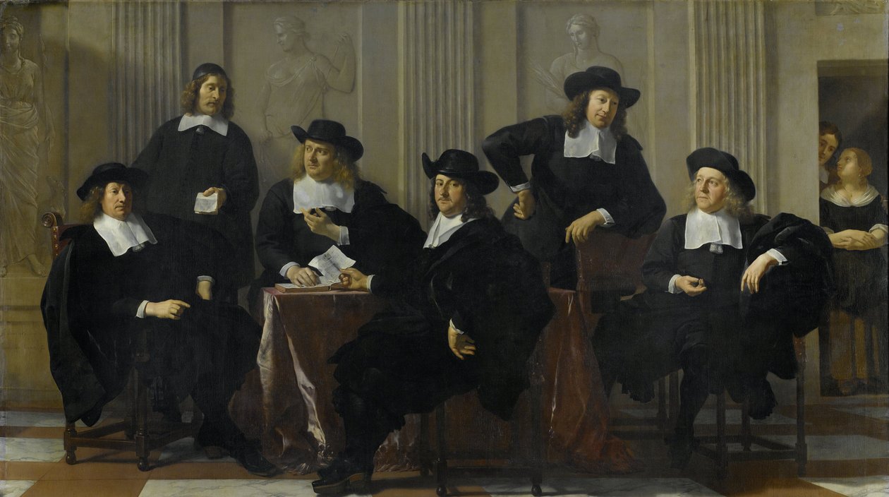 The Regents of the Spinhuis and Nieuwe Werkhuis, Amsterdam, 1669 by Karel Dujardin