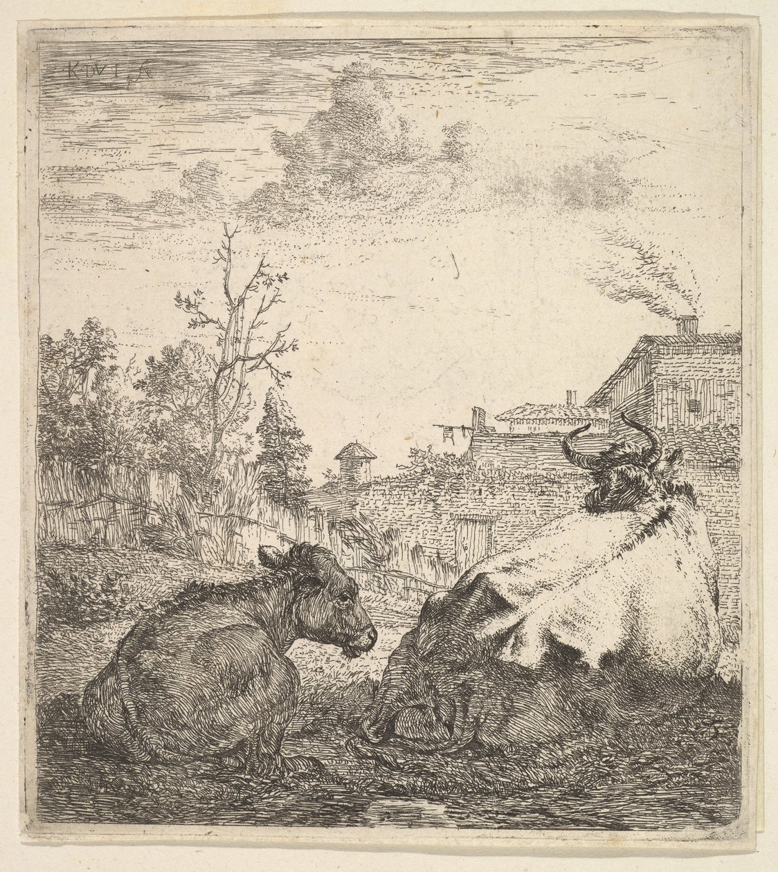The Cow and the Calf, 17th Century by Karel Du Jardin