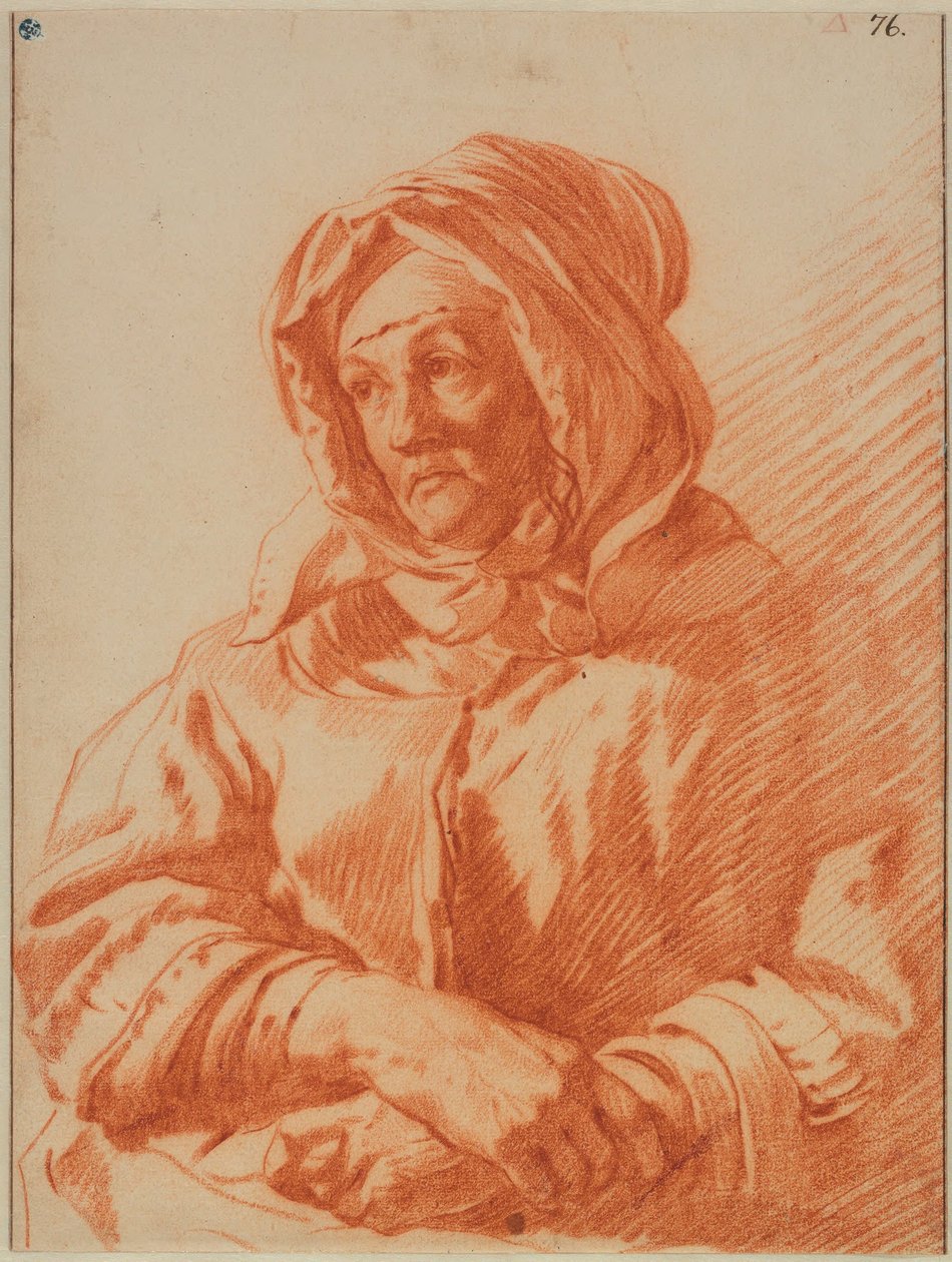 Portrait of an Elderly Woman Wearing a Kerchief by Karel Dujardin