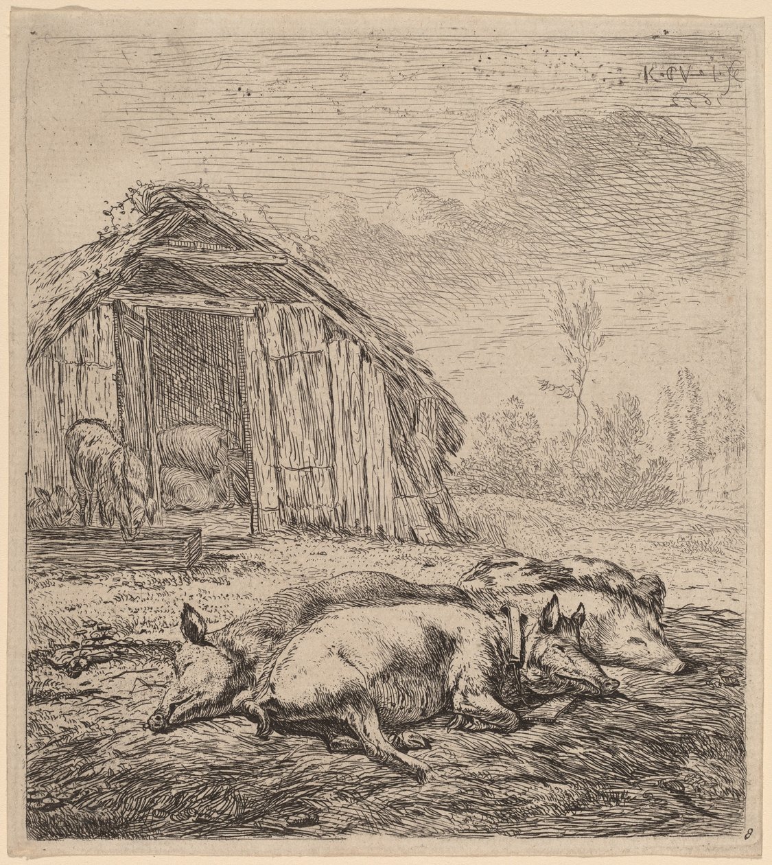 Three Pigs by Karel Dujardin