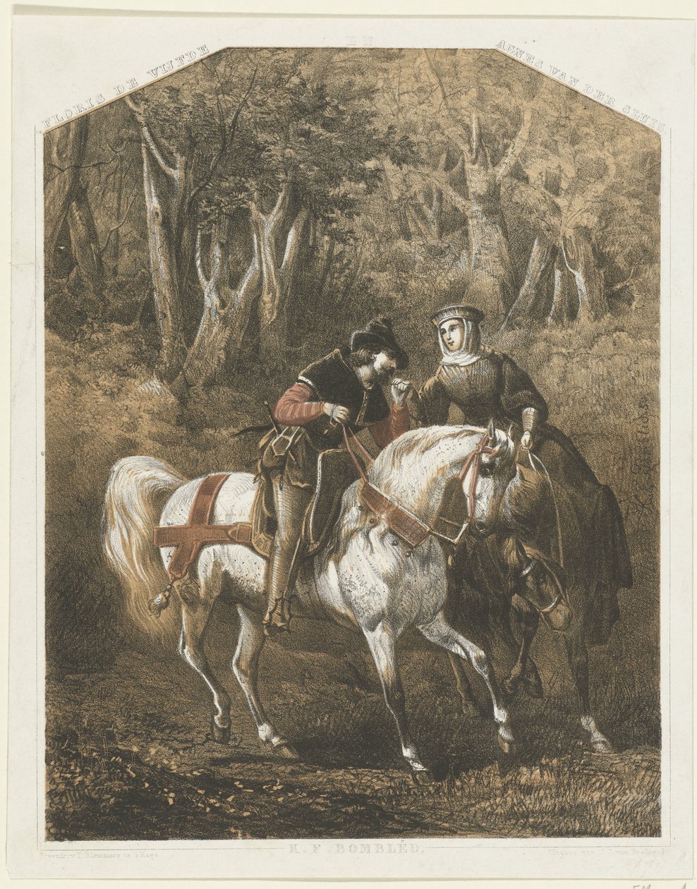 Floris V and Agnes van der Sluis, ca. 1270-1280, Floris the Fifth / Agnes van der Sluis by Karel Frederik Bombled