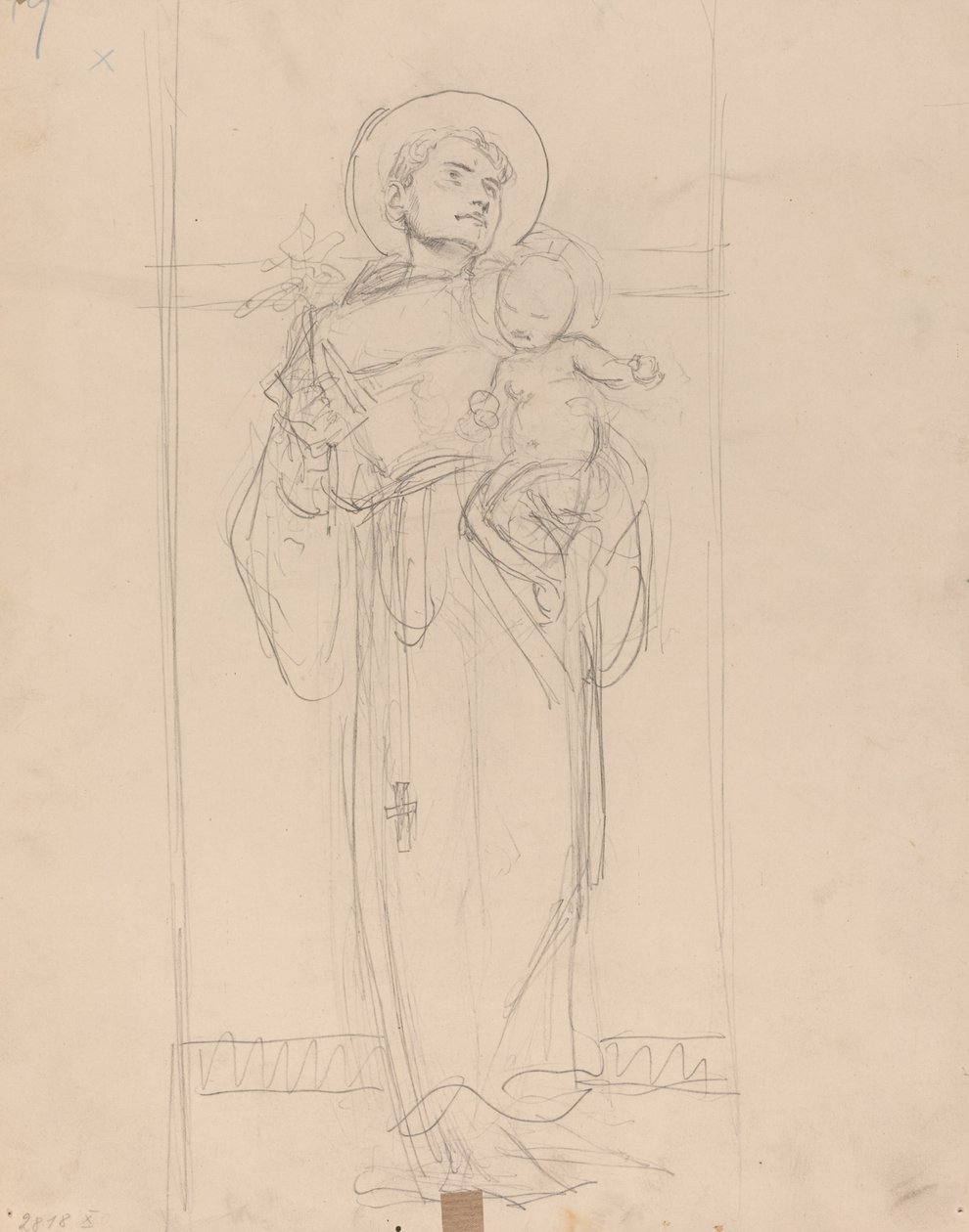 Standing Saint holding the Christ Child by Karel Vitezslav Masek