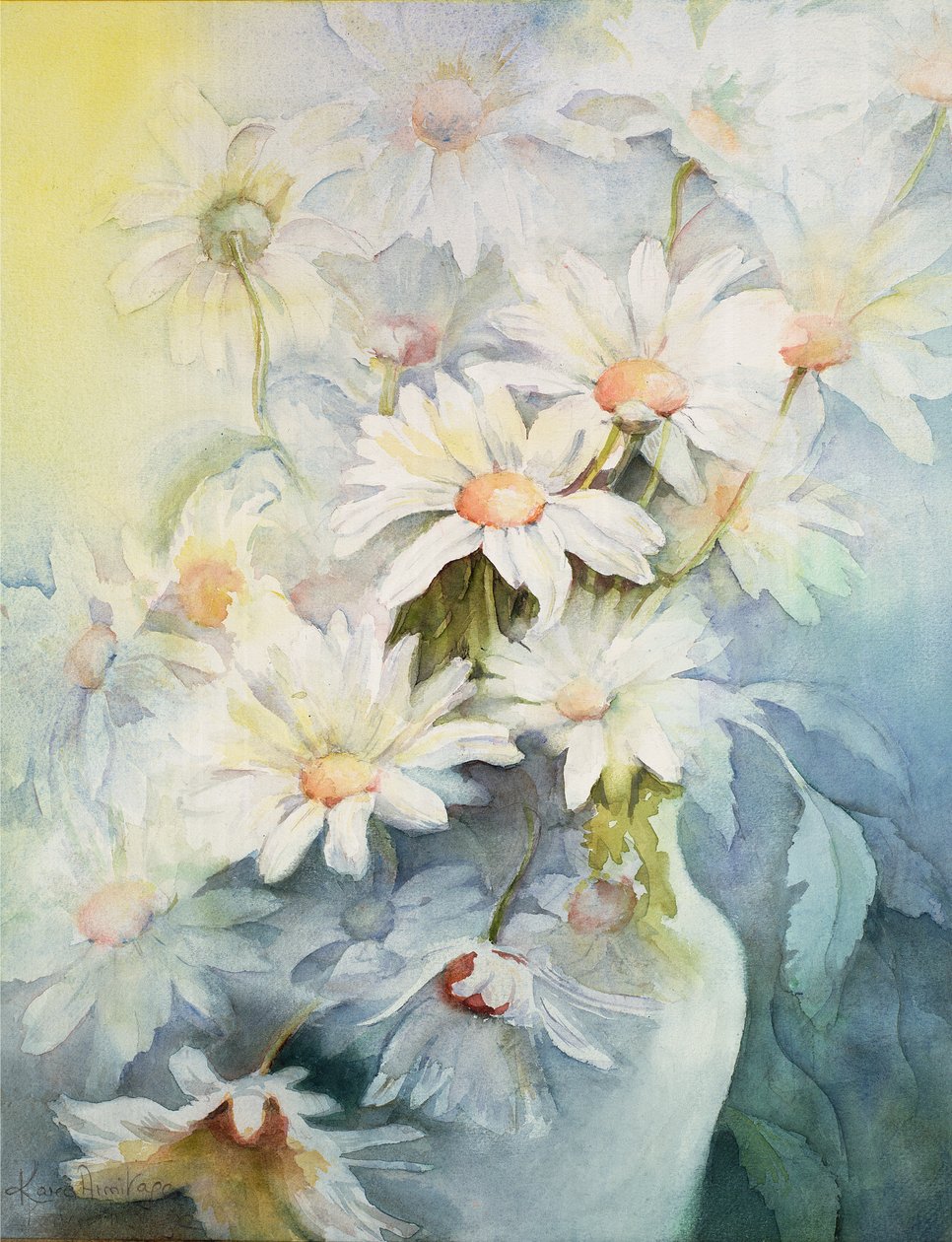 Chrysanthemum, Snowcap by Karen Armitage