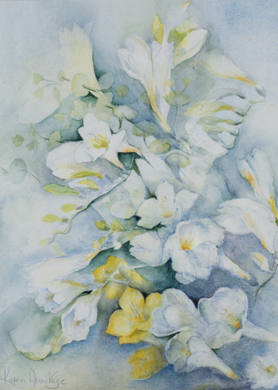 Freesia Eldus, Giant White by Karen Armitage