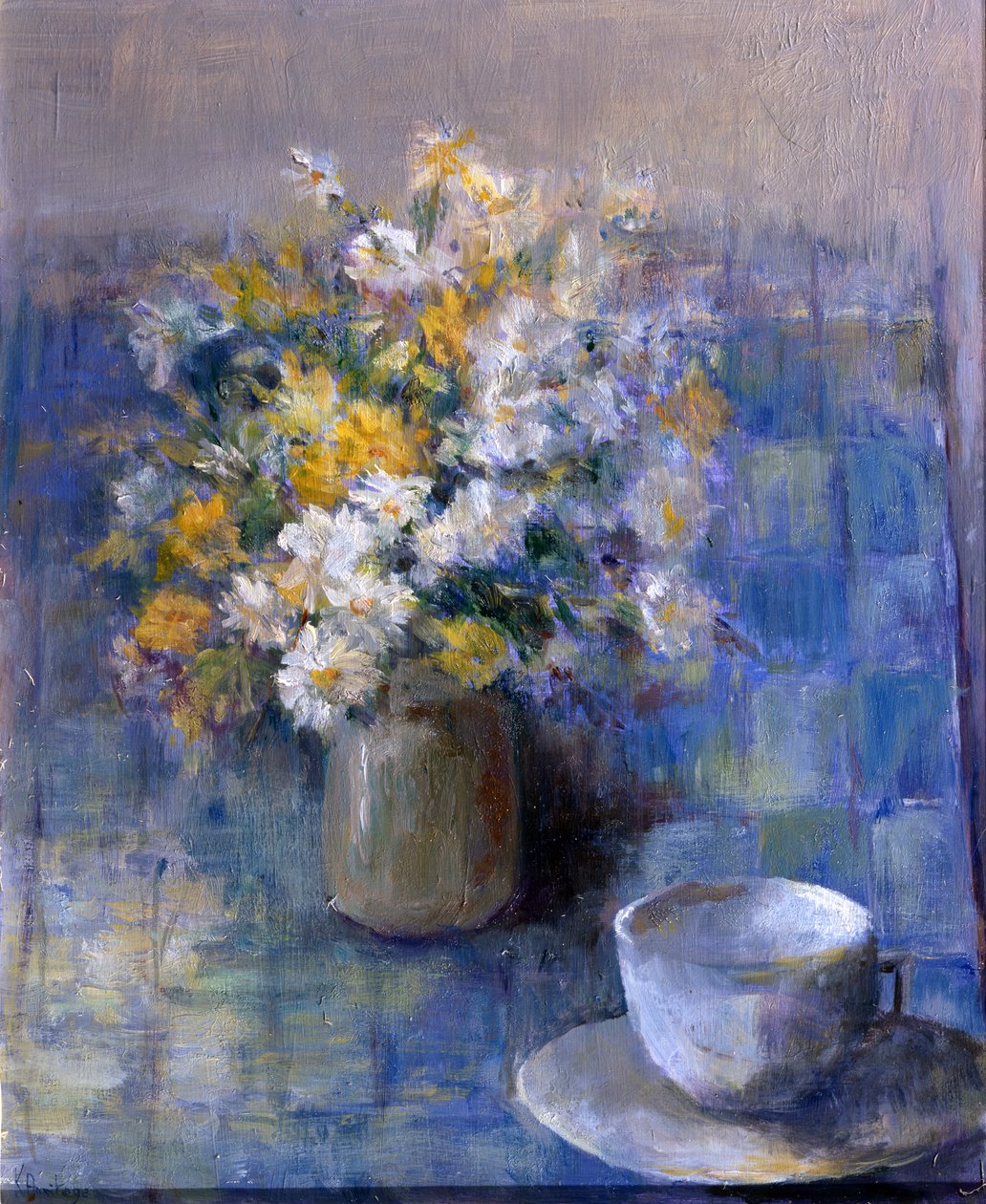 Teacup and Daisies by Karen Armitage