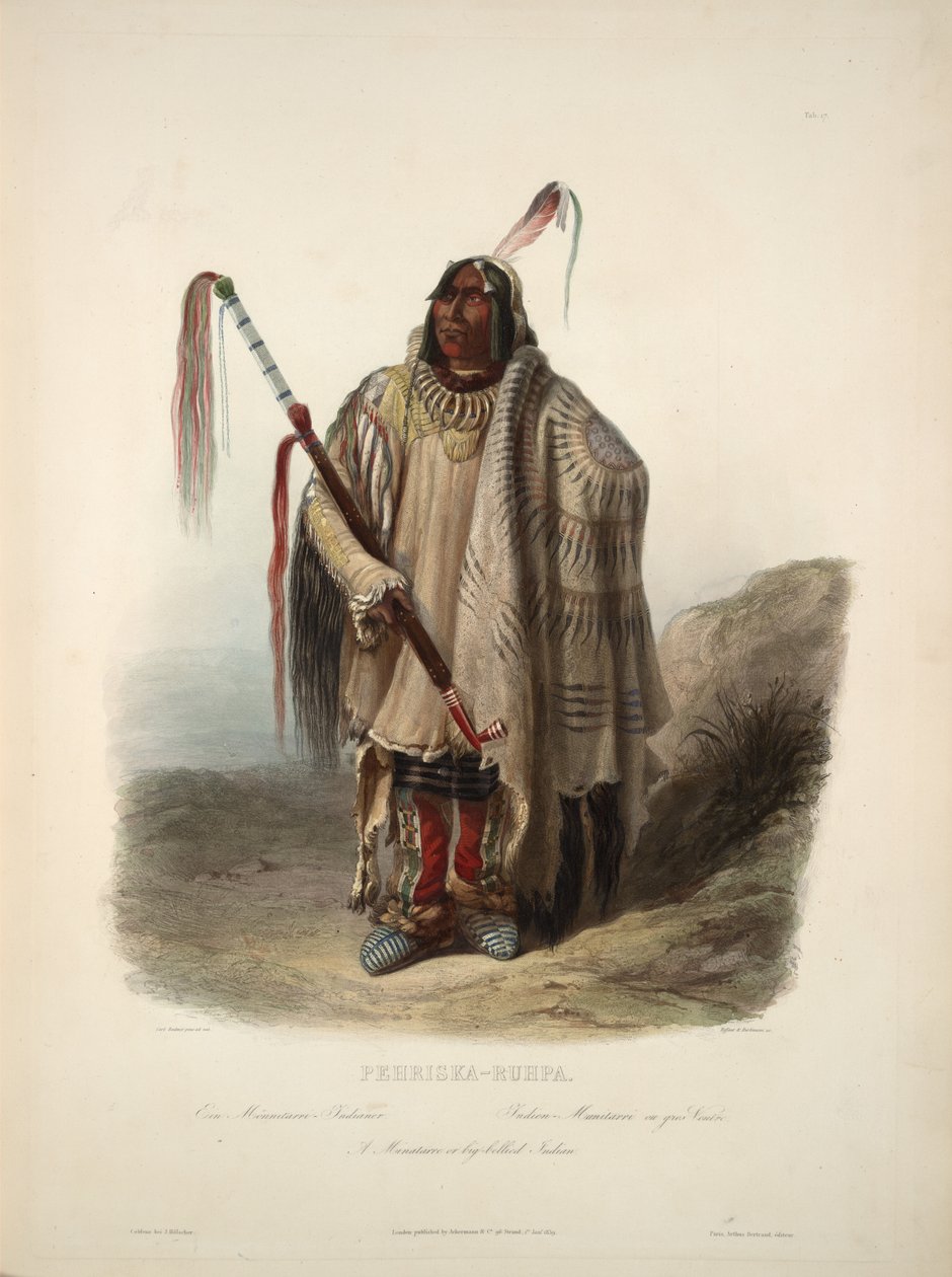 A Minatarre or Big-bellied Indian by Karl Bodmer