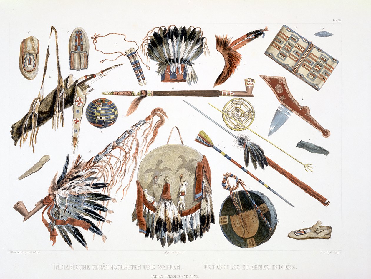 Indian Utensils and Arms, plate 48 from Volume 2 of 