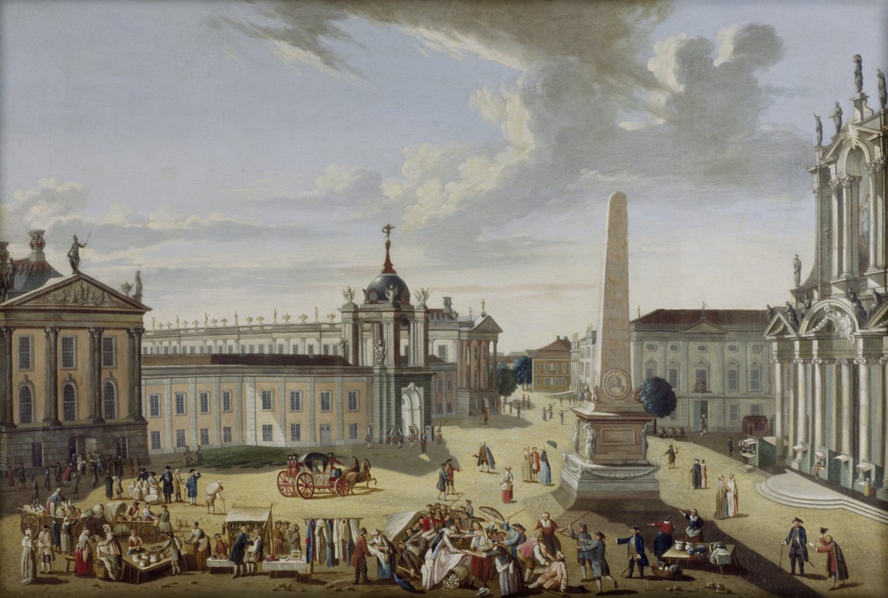 Old Market of Potsdam with City Palace by Karl Christian Wilhelm Baron