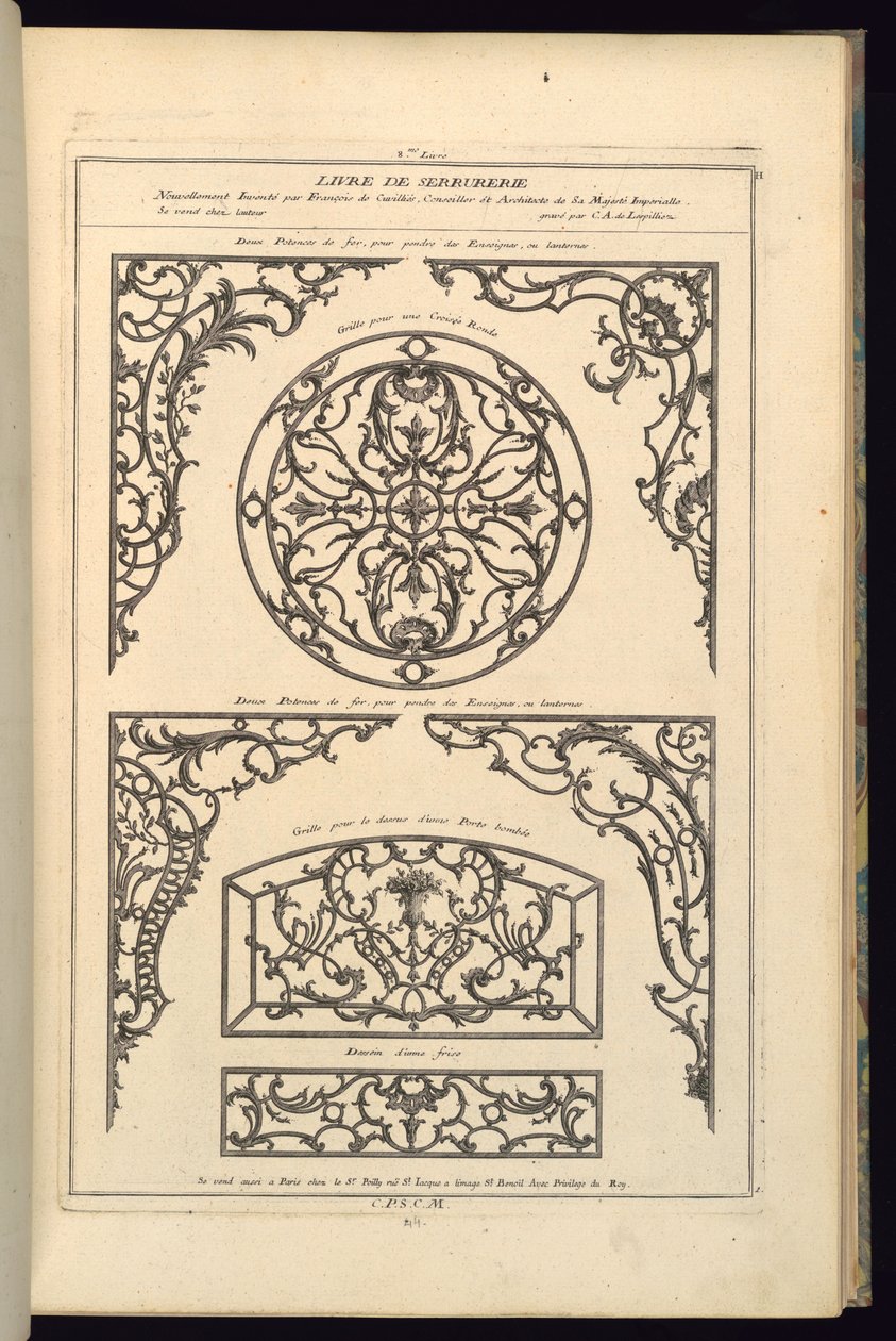 Deux Potences de Fer, pour Pendre des Enseignes, ou Lanternes by Karl Albert von Lespilliez